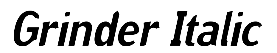 Grinder Italic Font Download Free