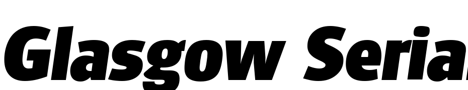 Glasgow Serial Heavy Regular Italic Font Download Free