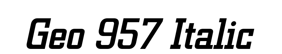 Geo 957 Italic Font Download Free