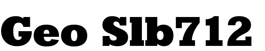 Geo Slb712 XBd BT Extra Bold Font Download Free