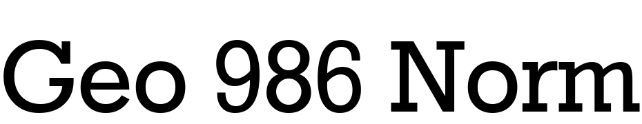 Geo 986 Normal Font Download Free