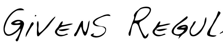Givens Regular Font Download Free
