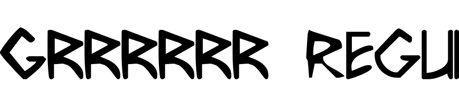 Grrrrrr Regular Font Download Free