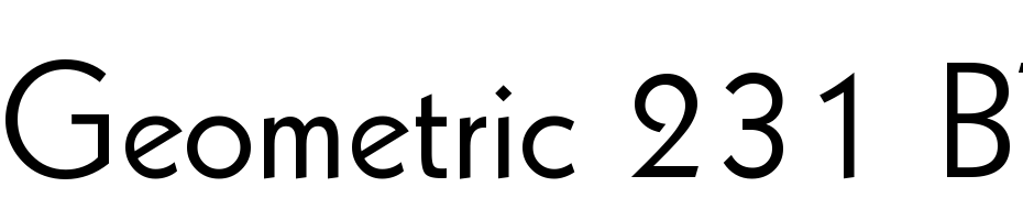Geometric 231 BT Font Download Free
