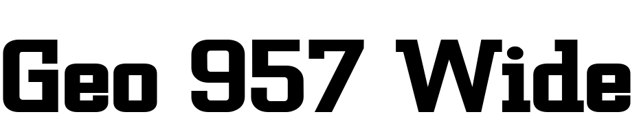 Geo 957 Wide Bold Font Download Free