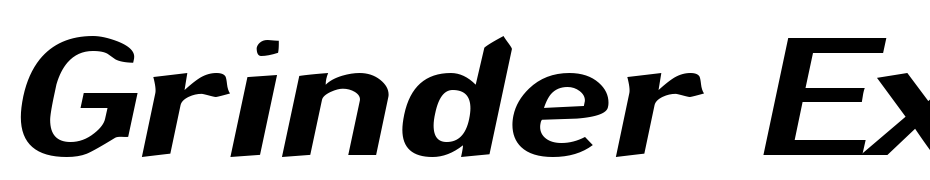 Grinder Extended Italic Font Download Free