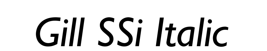 Gill SSi Italic Font Download Free