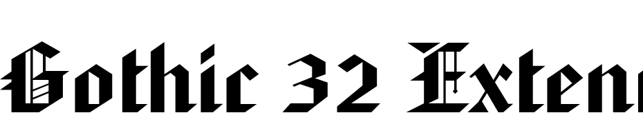 Gothic 32 Extended Normal Font Download Free