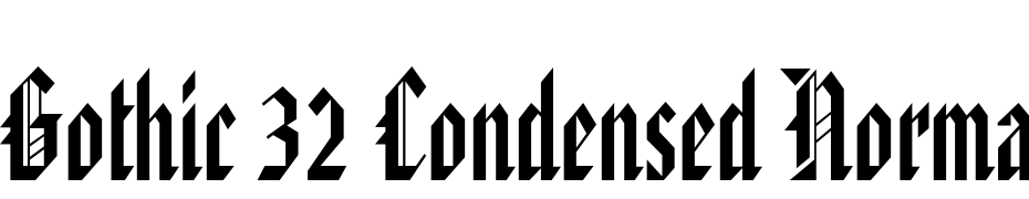 Gothic 32 Condensed Normal Font Download Free