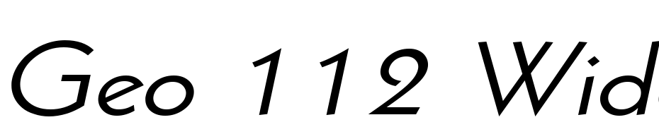 Geo 112 Wide Italic Font Download Free