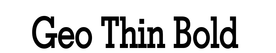 Geo Thin Bold Font Download Free