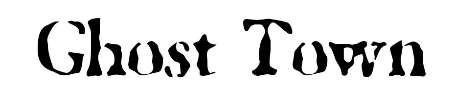 Ghost Town Font Download Free