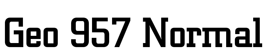 Geo 957 Normal Font Download Free