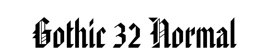 Gothic 32 Normal Font Download Free