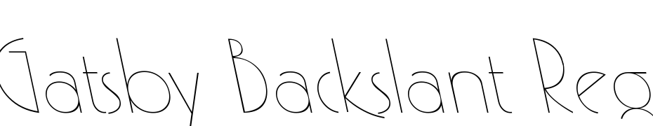 Gatsby Backslant Regular Font Download Free