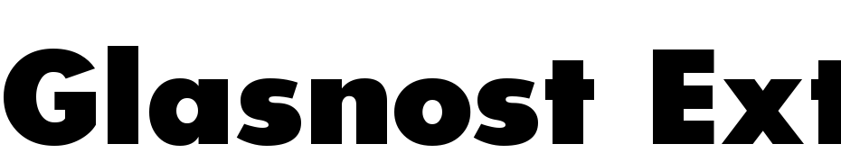 Glasnost Extra Bold Font Download Free