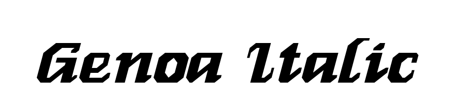 Genoa Italic Font Download Free