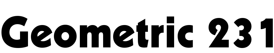 Geometric 231 Heavy BT Font Download Free