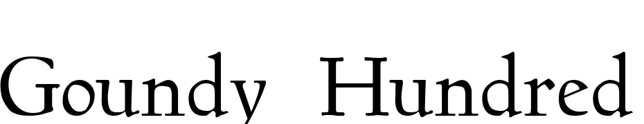 Goundy Hundred Italic Font Download Free
