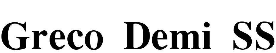 Greco Demi SSi Demi Bold Font Download Free