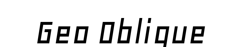 Geo Oblique Font Download Free