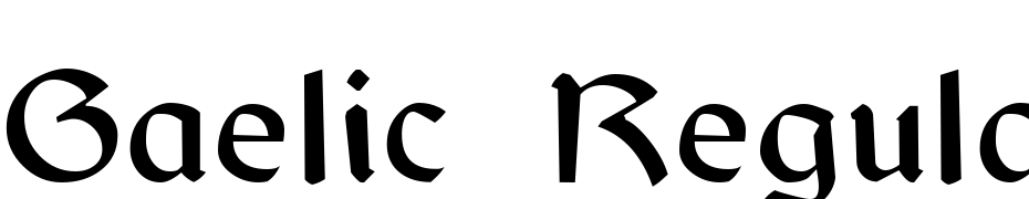 Gaelic Regular Yazı tipi ücretsiz indir