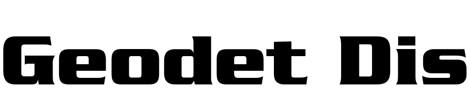 Geodet Display SSi Font Download Free