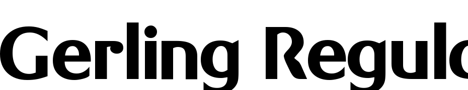 Gerling Regular Font Download Free