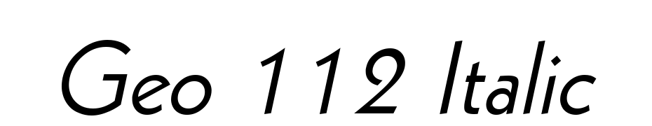 Geo 112 Italic Font Download Free