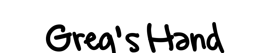 Greg's Hand Font Download Free