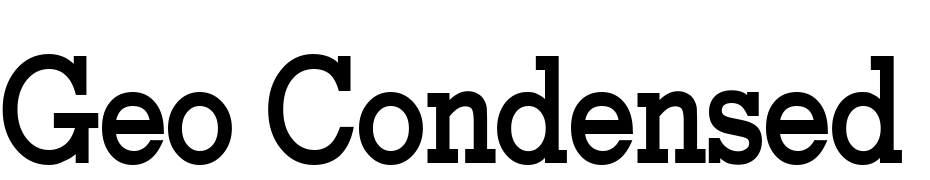 Geo Condensed Bold Font Download Free