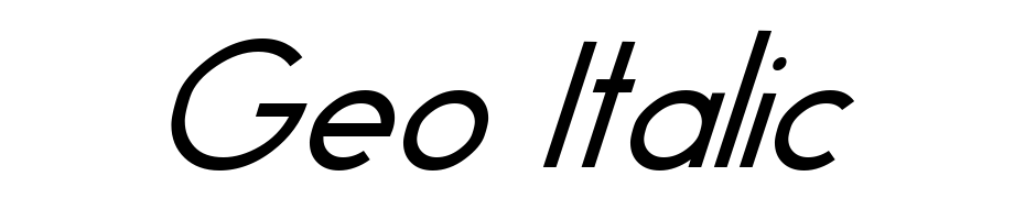 Geo Italic Font Download Free