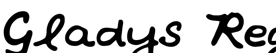 Gladys Regular Font Download Free
