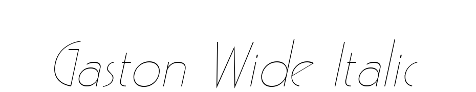 Gaston Wide Italic Font Download Free