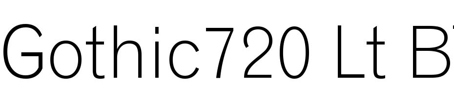 Gothic720 Lt BT Light Font Download Free