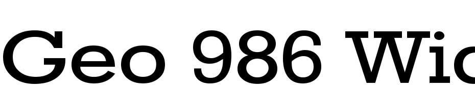 Geo 986 Wide Normal Font Download Free