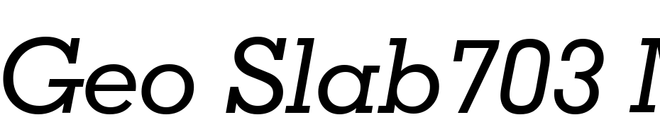 Geo Slab703 Md BT Medium Italic Font Download Free