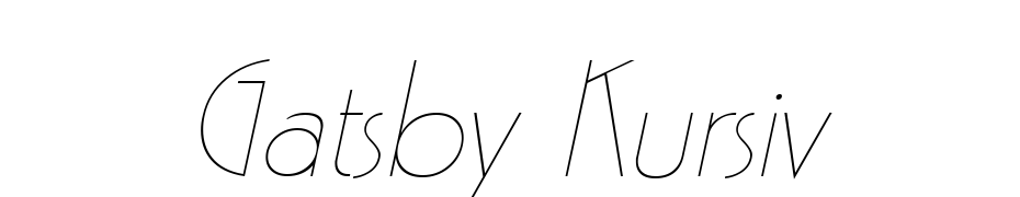 Gatsby Kursiv Font Download Free
