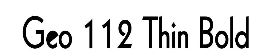 Geo 112 Thin Bold Font Download Free