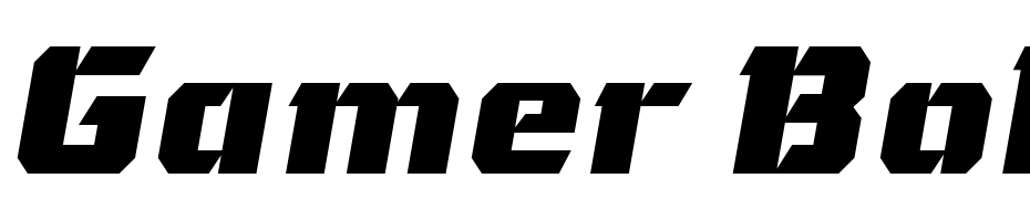 Gamer Bold Italic Font Download Free