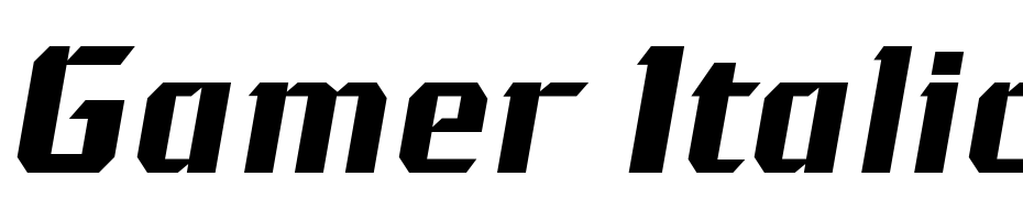 Gamer Italic Font Download Free