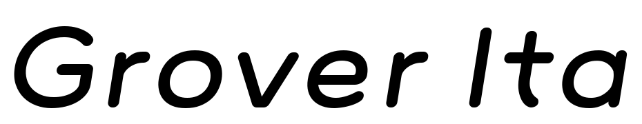 Grover Italic Font Download Free