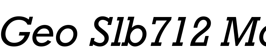 Geo Slb712 Md BT Medium Italic Font Download Free