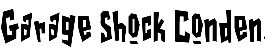 Garage Shock Condensed Schrift Herunterladen Kostenlos