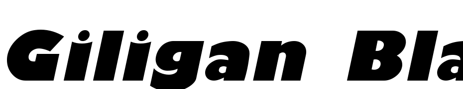 Giligan Black Italic Font Download Free