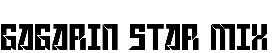 Gagarin Star Mix Font Download Free
