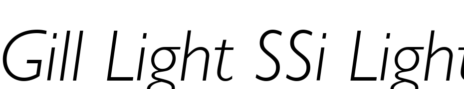 Gill Light SSi Light Italic Font Download Free