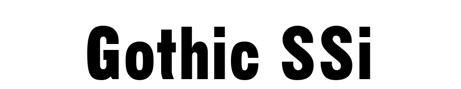 Gothic SSi Font Download Free