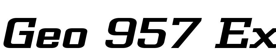 Geo 957 Extended Italic Font Download Free