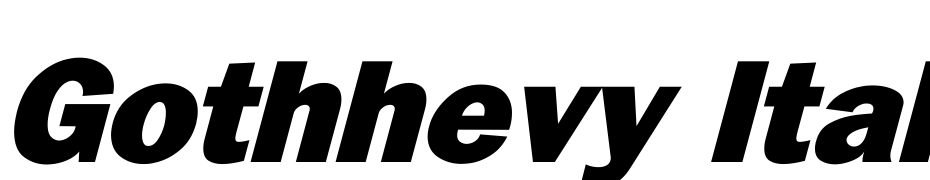 Gothhevy Italic Font Download Free
